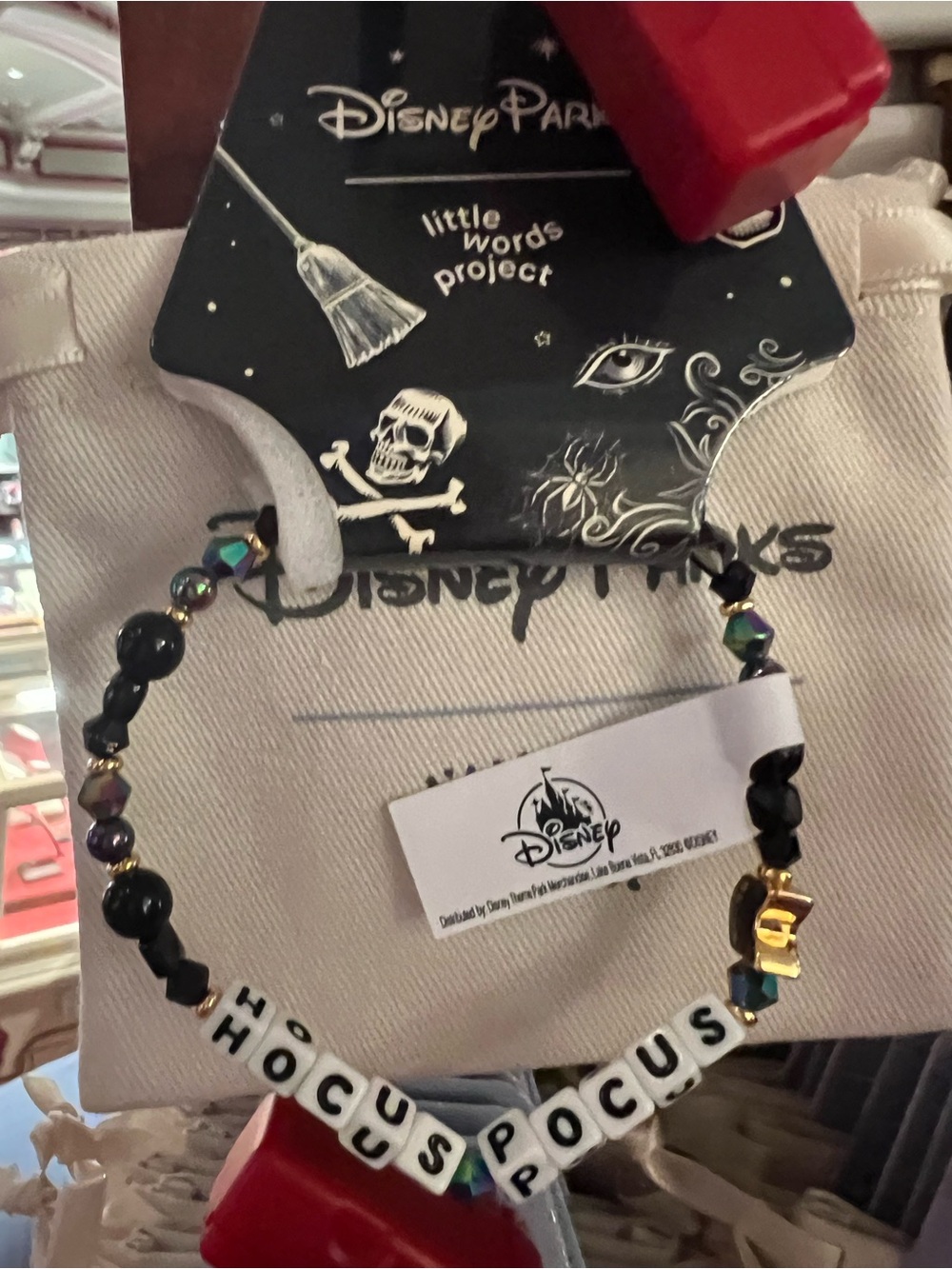 Disney Parks 2026 Little Words Project Hocus Pocus Bracelet Binx New